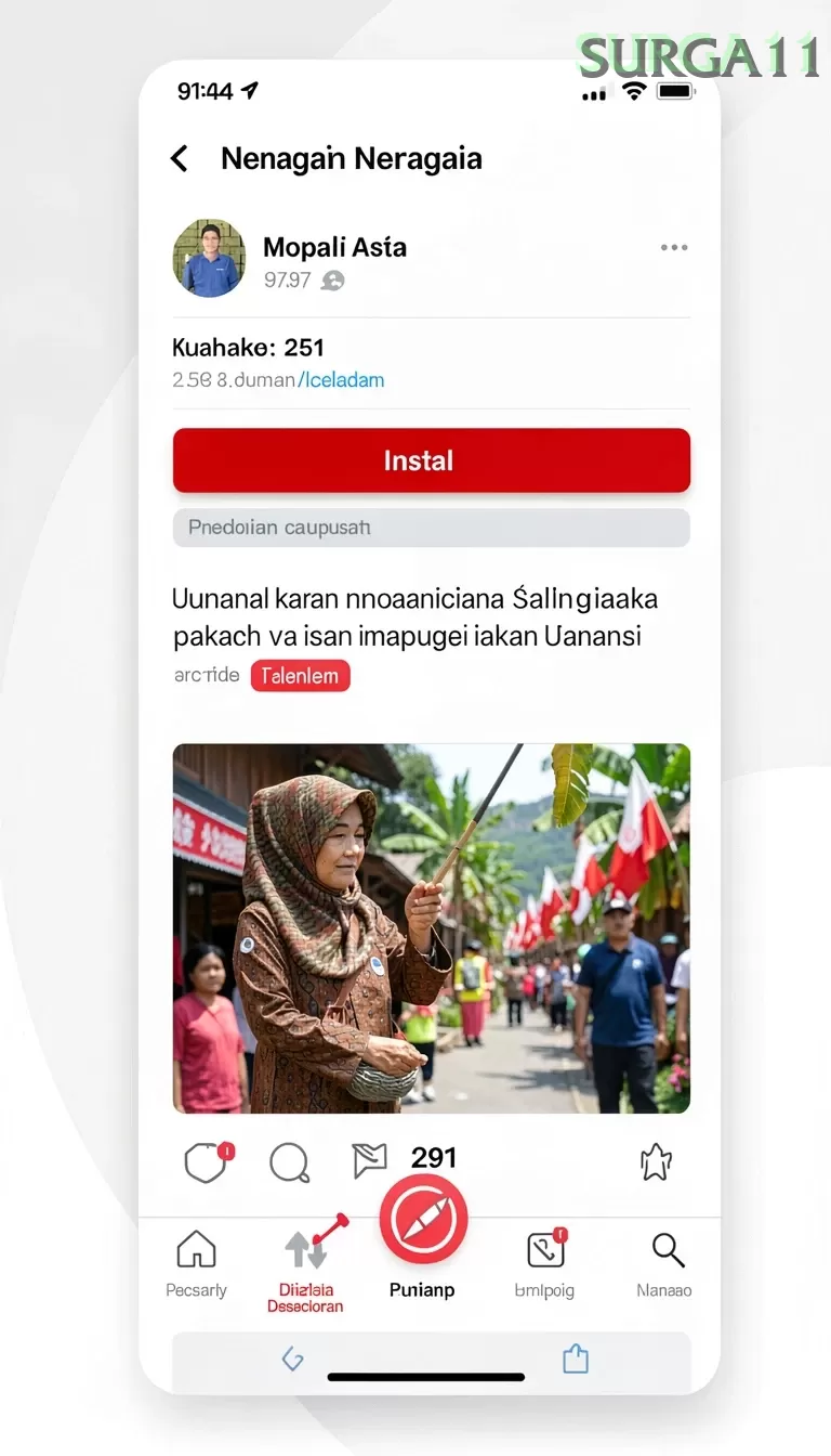 Cuplikan layar RUPIAH138 — menu navigasi