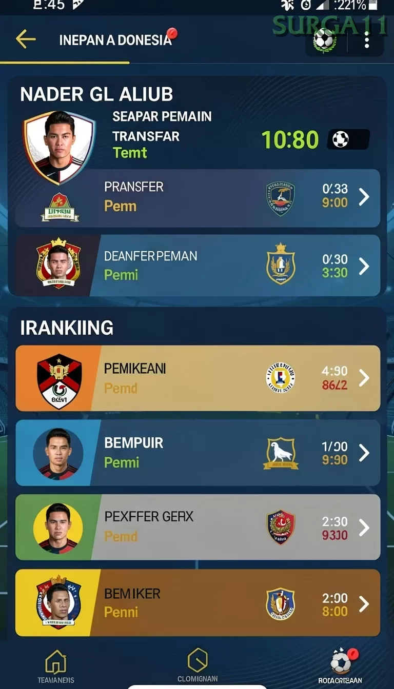 Cuplikan layar ORA78 — menu navigasi